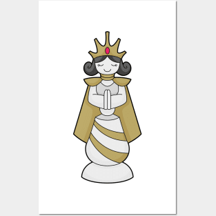 Chess piece Queen Crown Chess Posters and Art